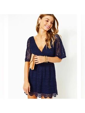 LAST CHANCE Women’s large lace parigi romper Lilly Pulitzer